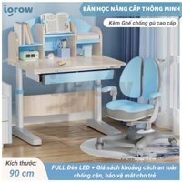 [Rẻ nhất Shopee + Tặng đèn] Bộ bàn học sinh CHỐNG GÙ và CHỐNG CẬN Igrow cao cấp, nâng nghiêng 45 độ