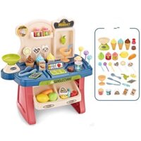 (RẺ NHẤT SHOPEE) Trò chơi xe bán hàng kem kèm theo xe đẩy đi mua sắm siêu thị cực chắc chắn loại đại 40 chi tiết