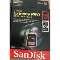 (Rẻ Nhất) Thẻ nhớ SDXC Sandisk Extreme Pro 128G U3 4K V30 170MB/s