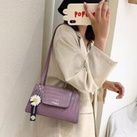 Rẻ Nhất TT TÚI XÁCH NỮ, TÚI ĐEO VAI NỮ RETRO VÂN RẮN 3 NGĂN HOA CÚC HOT TREND TN33 * ˇ