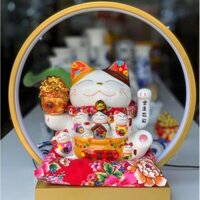 [RẺ NHẤT]Mèo thần tài gốm sứ vẫy tay may mắn tài lộc