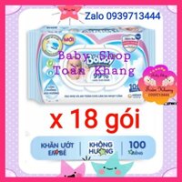 ♧●🌈RẺ QUÁ RẺ🌈COMBO 18 GÓI KHĂN ƯỚT BOBBY 100 TỜ