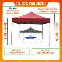 [Rẻ - Rẻ - Rẻ] Nhà Bạt Di Động 3M X 3M Che Nắng, Che Mưa Ngoài Trời, Khung Thép Sơn Tĩnh Điện