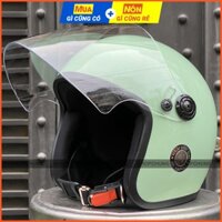 [Rẻ Số Zách] Mũ Bảo Hiểm 3/4 Đầu Napoli N099 Có Kính Nhiều Màu Cá Tính - Free size ( 55-58 cm ) - Bảo Hành 12 Tháng