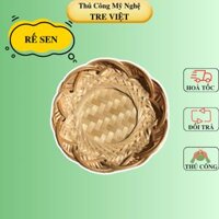 Rế tre tròn - Đĩa tre cánh sen lót nồi, đựng hoa quả