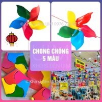 [RẺ VÔ ĐỊCH ]100 chiếc Chong chóng 5 cánh 5 màu cỡ 20cm chất nhựa PVC trang trí mầm non, tết , du lịch,nhà thờ, quán