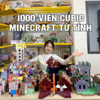 [RẺ VÔ ĐỊCH] 1000 Viên Khối Cubic Từ Tính MineCrap + TẶNG KÈM Sổ Hướng Dẫn Lắp Ghép Cho Bé Sáng Tạo, Viên Cục Nam Châm
