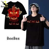 [RẺ VÔ ĐỊCH] Áo thun in hình BEEHAPPY ĐẦU LÂN (đen) 100% COTTON- DL001