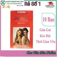 [Rẻ Vô Địch] Bao cao su Donless Passion Longshock Kéo Dài Thời Gian Yêu- BCS 4 trong 1