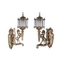 (RẺ VÔ ĐỊCH) Bộ 2 đèn treo tường ngoài trời,đèn gắn cột cổng,đèn vách tường,đèn vách giả cổ - KÈM bóng