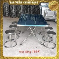 (🔥Rẻ vô địch🔥) Bộ bàn ghế inox bền bỉ chất lượng giá sản xuất