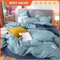 [RẺ VÔ ĐỊCH] Bộ Chăn Ga Gối Đệm TC Đũi 4 Món Xước Ngọc Đại Dương -BST Chăn Ga Gối Tici Sakura JP Bedding Decor