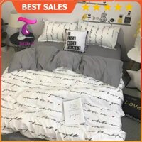 [RẺ VÔ ĐỊCH] Bộ Chăn Ga Gối Đệm Poly Cốt Tông 4 Món Signature BTS- BST Chăn Ga Gối Poly Sakura JP Bedding Decor