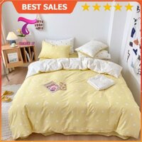 [RẺ VÔ ĐỊCH] Bộ Chăn Ga Gối Đệm Poly Cốt Tông 4 Món Nắng Mai Yêu Em -BST Chăn Ga Gối Cotton Poly Sakura JP Bedding Decor