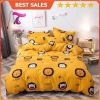 [RẺ VÔ ĐỊCH] Bộ Chăn Ga Gối Đệm Poly Coton Đũi Hàn Quốc Lion Baby -BST Chăn Ga Gối Poly Sakura JP Bedding Decor