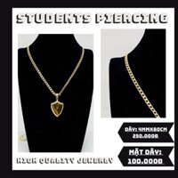 [Rẻ Vô Địch] Bộ Dây Chuyền Màu Vàng Glod Cao Cấp - Khuyên Thép 316L