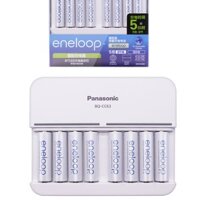 (RẺ VÔ ĐỊCH ) Bộ sạc thông minh 8 khe cắm Panasonic kèm 8 pin AA 2000mAh