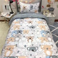 [Rẻ Vô Địch] Bộ Vỏ Chăn Ga Gối Cotton Poly Nhập Khẩu Gấu Koala