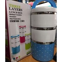 [Rẻ Vô Địch] Cặp lồng 3 tầng chấm bi Cam Kết Chất Lượng