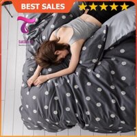[RẺ VÔ ĐỊCH] Chăn Ga Cotton Lụa 60s - BST Chăn Ga Gối Cotton Cao Cấp Black&White - Sakura JP Bedding Decor