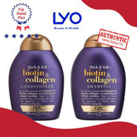 [RỂ VÔ ĐỊCH] chất lượng loại 1 Dầu Gội Xả Dưỡng Dày Tóc OGX Thick & Full + Biotin & Collagen Shampoo 385ml .
