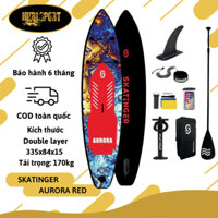 [Rẻ vô địch] [Chính hãng] Aurora Red- 3m35 - Double Layer - Skatinger - Thuyền SUP / Ván chèo đứng bơm hơi