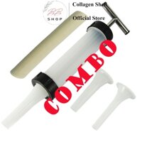 [Rẻ vô địch] [Có sẵn] Combo 1 Bộ dụng cụ nhồi xúc xích, lạp xưởng, dồi sụn loại cao cấp + 1 cuộn vỏ Collagen Viscofan