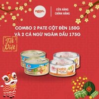 [RẺ VÔ ĐỊCH] COMBO 2 Cá Ngừ Ngâm Dầu và 2 Pate Cột Đèn Hải Phòng Đóng Hộp Tiện Lợi