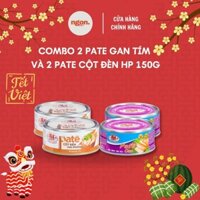 [RẺ VÔ ĐỊCH] COMBO 2 Pate Cột Đèn và 2 Pate Gan Heo Tím Đồ Hộp Hạ Long 150G