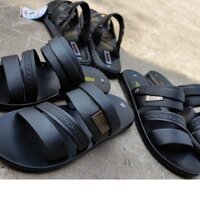 [Rẻ Vô Địch] Dép lê nam BQ ❤️FREESHIP❤️ Dép đốc nam quai bản ngang đế bọc da bò dập khóa tròn DNB13 - Uy tín-Chất Lượng