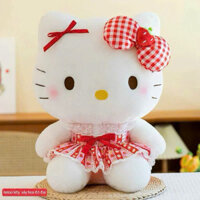 [Rẻ vô địch] Gấu bông Hello Kitty váy hoa đỏ size to 50cm