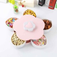 [Rẻ vô đich ]Hộp đựng mứt xoay 5 cánh