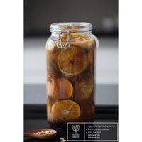 RẺ VÔ ĐỊCH - HŨ THỦY TINH ĐỰNG GIA VỊ CÀI KÍN BẰNG KIỀNG INOX 32OOML