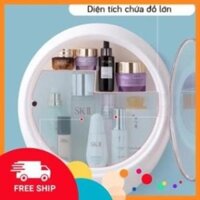 [Rẻ vô địch] Kệ Đựng Mỹ Phẩm Treo Tường hình Giọt Nước-Chống Nước Có Nắp Tặng Kèm Miếng Dán