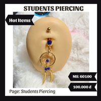 [Rẻ Vô Địch] Khuyên Rốn Dreamcatcher Màu Vàng - Khuyên Thép 316L