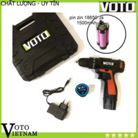 [Rẻ vô địch] Máy khoan pin, bắt vít Voto 12v đa năng màu cam