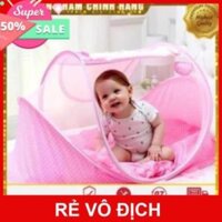 (Rẻ Vô Địch) Mùng nôi di động chống muỗi có nhạc cho bé Happy Baby