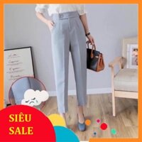Rẻ Vô Địch Quần baggy nữ công sở 2 màu đen-ghi xanh_ÔZê