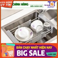 🔥[Rẻ vô địch]🔥 Rổ gác bồn rửa chén bát inox rút gọn  thông minh, chịu lực tốt, inox chóng gỉ an toàn cho sức khỏe