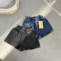 [Rẻ Vô Địch] Set 2 Quần Short Jeans Bò Lưng Thun Cho Bé Gái