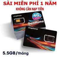 [Rẻ Vô Địch] SIM 4G VINA Trọn gói 1 năm 60GB/năm KHÔNG PHẢI nạp tiền| SIM 3G 4G MIỄN PHÍ 1 NĂM