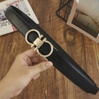 ⚡Rẻ vô địch⚡ Thắt Lưng Nam [DZ-02] Cao Cấp Mặt Vàng Khóa Bấm