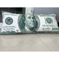 (Rẻ Vô Địch) - Thú Bông Gấu Bông Gối Ôm 3D Hình đô 100 USD 90cm - Gối tựa lưng sofa