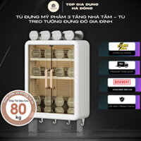 (RẺ VÔ ĐỊCH) Tủ Đựng Mỹ Phẩm 3 Tầng Nhà Tắm – Tủ Treo Tường Đựng Đồ Gia Đình, Không Thấm Nước, Lắp Đặt Dễ Dàng Không Cần