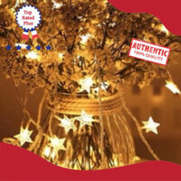 [RỂ VÔ ĐỊCH](hàng loại1) Dây đèn rèm led hình ngôi sao sáng noel trang trí, decor kiểu vintage gold color ấm .