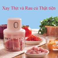 [RẺ VÔ ĐỐI] Máy Xay Mini Sạc Điện, Có Cổng Sạc Usb, Xay Hành, Tỏi, Rau Củ Quả [MÁY XAY SẠC]