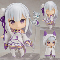 Re: Zero - Bắt đầu cuộc sống ở một thế giới khác 751 Emilia Chibi Nendoroid Đồ chơi mô hình nhân vật hành động có thể tự làm