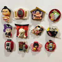 #Ready Gối Nhật Bản Tủ Lạnh Dán Du Lịch Kỷ Niệm Đặc Điểm Điểm Tham Quan Sumo Sakura Nam Châm Vẽ Tay Ba Chiều Osaka Tokyo Kyo