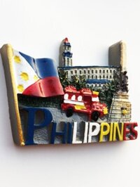 #Ready Gối Philippines Manila Cổ Xây Dựng Du Lịch Quà Lưu Niệm Thủ Công Nam Châm Tủ Lạnh Dán Trang Trí Tin Nhắn Dán Quà Tặng