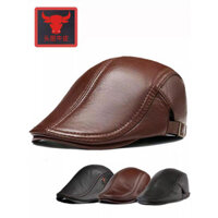 #READY Hàng tồn kho #Genuine Mũ Da Nam Trung Niên Người Cao Tuổi Mùa Đông Lớp Đầu Tiên Da Bò Chống Gió Ông Già Bảo Vệ Tai Mũ Giữ Ấm Nồi Phía Trước